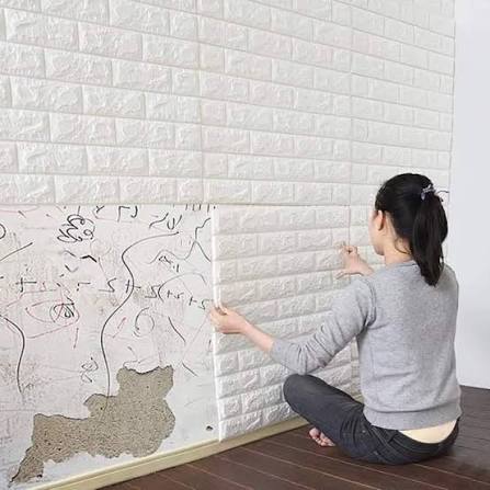 3D Brick Wall Stickers Self Adhesive Wallpaper Sheets